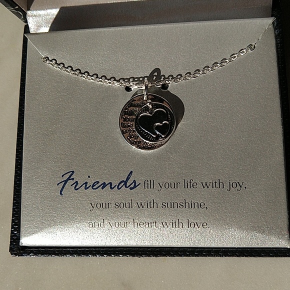 Silver Plated 18" Friends Pendant Necklace - Picture 2 of 3